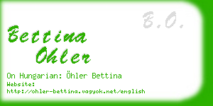 bettina ohler business card